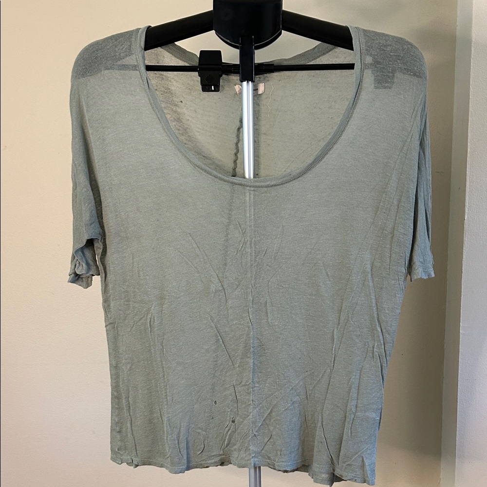Silence + Noise Sage Green Short Sleeve Tee